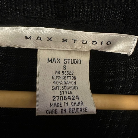 Max Studio women’s small black sweater open cardigan. Excellent condition - Picture 2 of 4